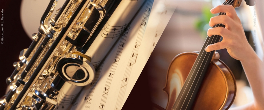 Musikalisch in´s neue Jahr - Freie Plätze in den Fächern Querflöte und Violine © iStock.com - U. J. Alexander © iStock.com - Patrick Daxenbichler